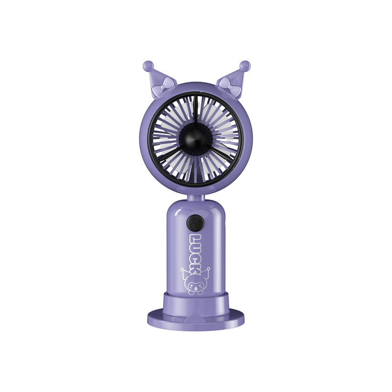 2024 New Product with Mobile Phone Holder Small Handheld Fan USB Charging Outdoor Carry Cooling Fan Southeast Asia