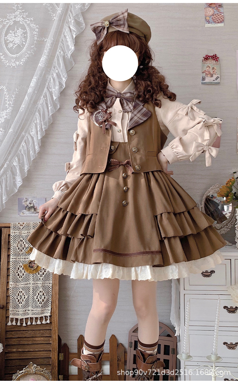 樱姬lolita原创设计正版伦敦日记洛丽塔日常lo裙长袖内搭连衣裙女