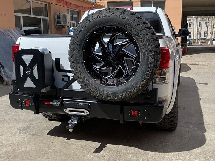 07-21年坦途改装带备胎架后护杠防撞杠保险杠双备胎架后杠越野杠