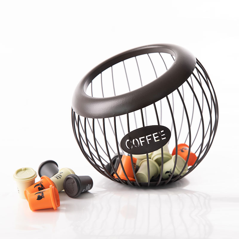 Creative European-Style Special-Shaped Melon and Fruit Basket Iron Coffee Capsule Storage Rack Dried Fruit Fruit Storage Shelf Oblique Basket