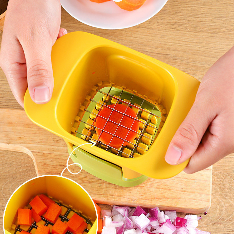New Push-Type Household Daily Necessities Chopper Artifact Kitchen Multi-Functional Dicer Vegetable Slicer