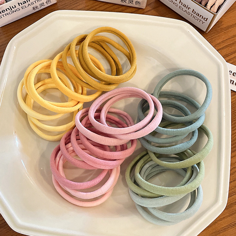 Children's 10 Boxed Dark Headband 2022 New Simple Hair Ring Simple Small Rubber Band Baby Girl Headband