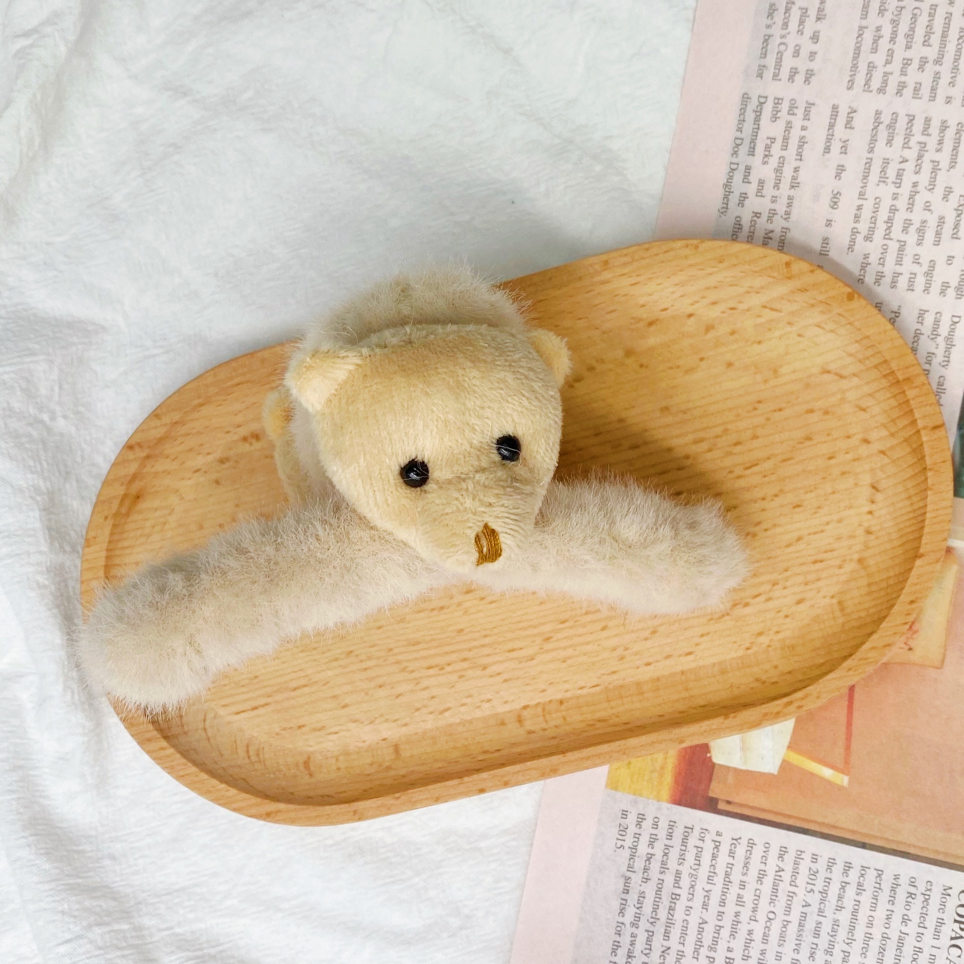 星黛露毛绒抓夹女2021年秋新款网红发夹大号后脑勺可爱毛毛鲨鱼夹