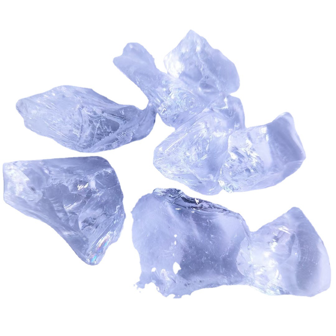 供应公园装饰造景玻璃块 大块玻璃块彩色玻璃块 透明 蓝色 1-50cm