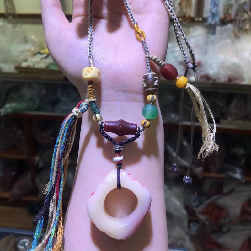 蓬森珠宝直播货源批发西藏牦牛骨项链民族风饰品藏式文玩佛珠项饰
