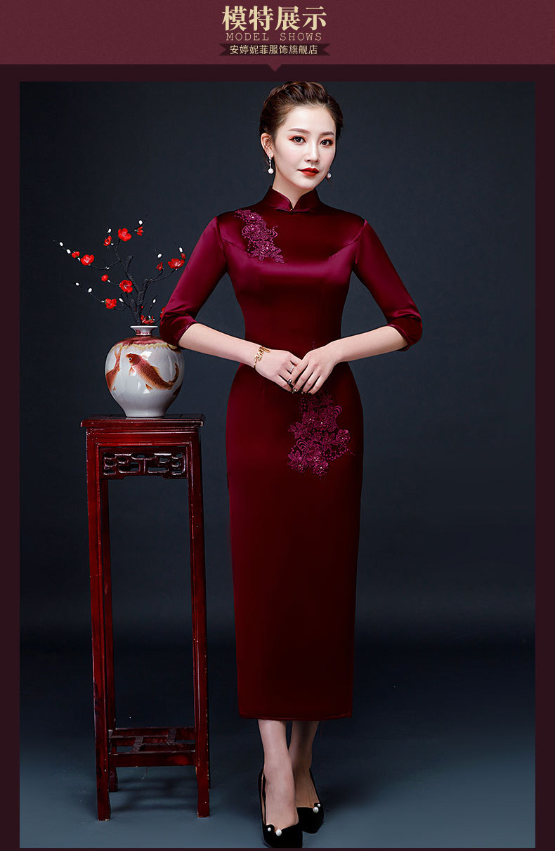 旗袍中袖大气