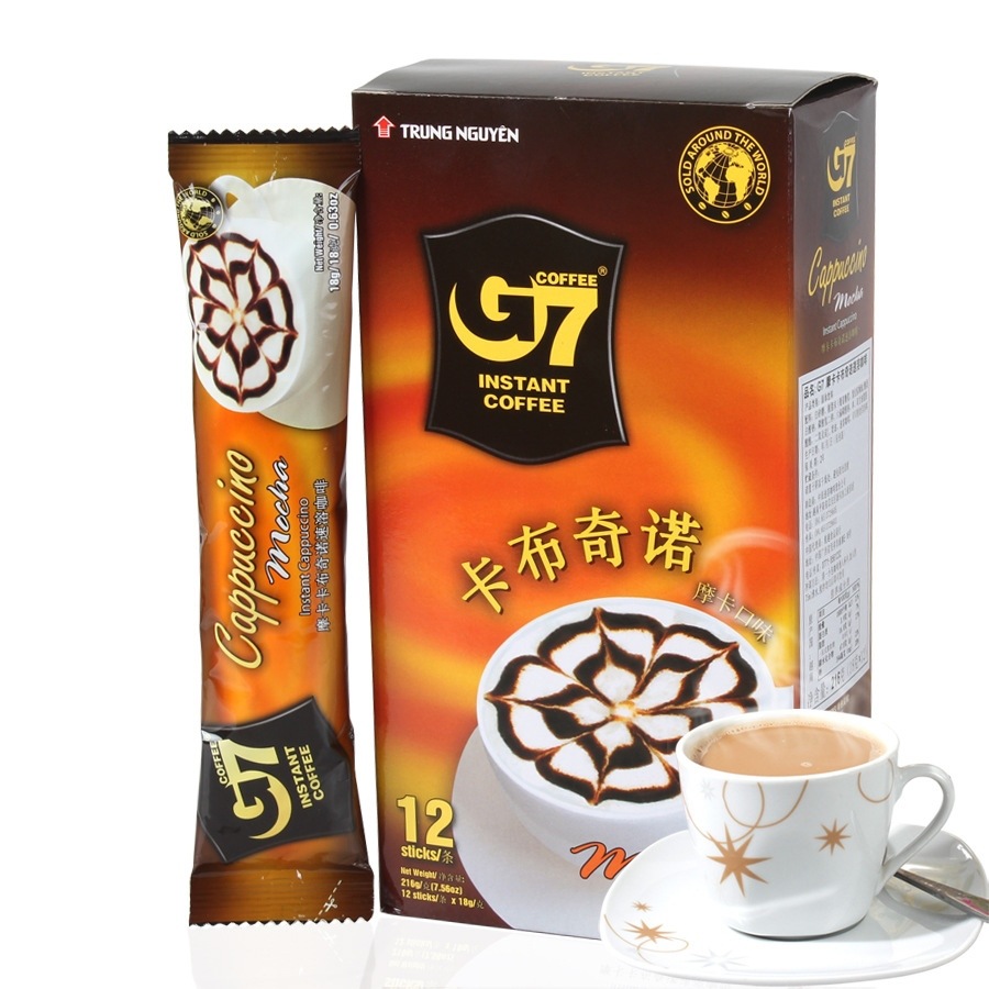 洋品多 越南进口 中原g7卡布奇诺速溶咖啡粉 摩卡216g-阿里巴巴