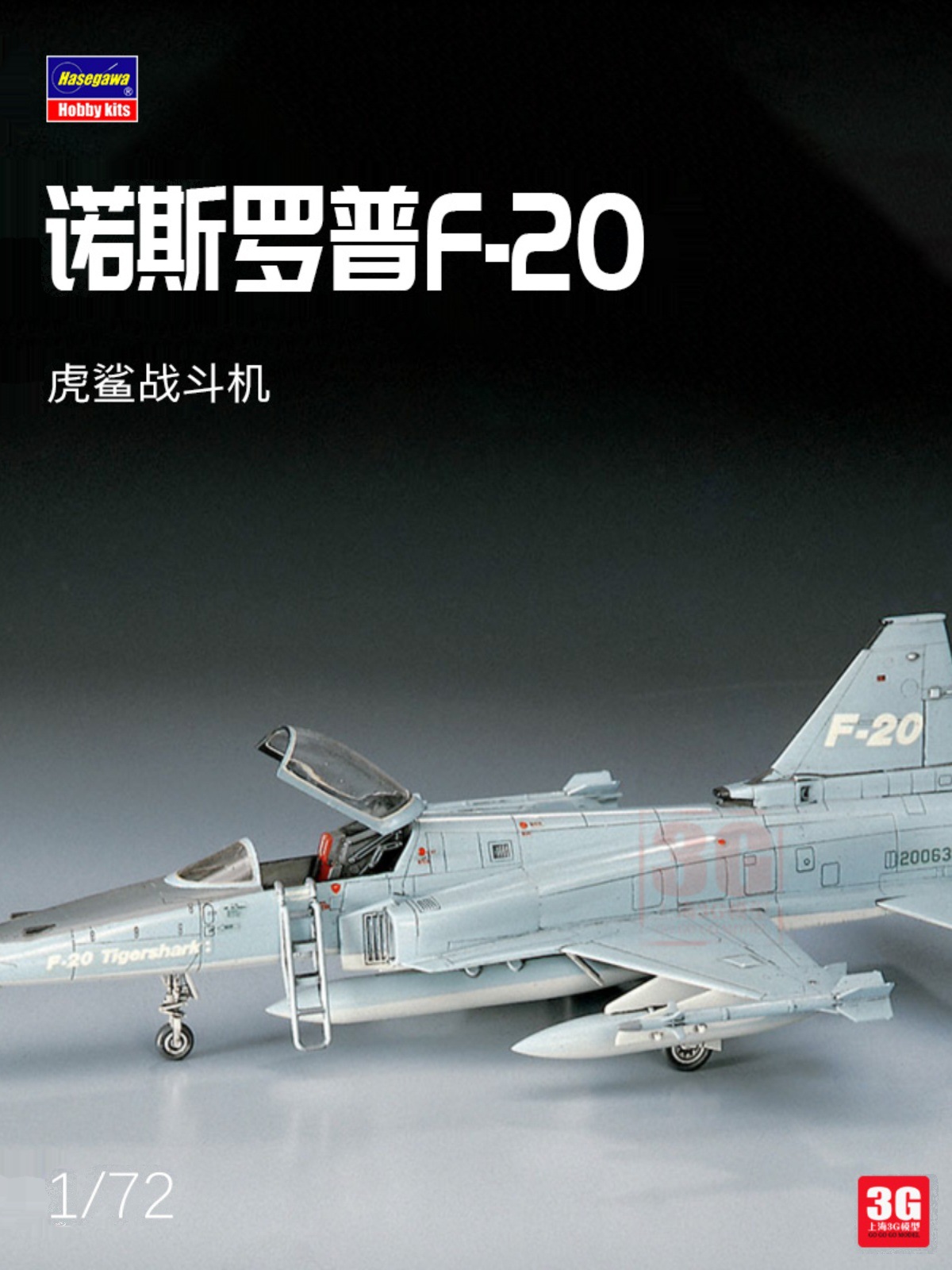 3G模型 拼装飞机 H00233 F-20 虎鲨战斗机 1/72