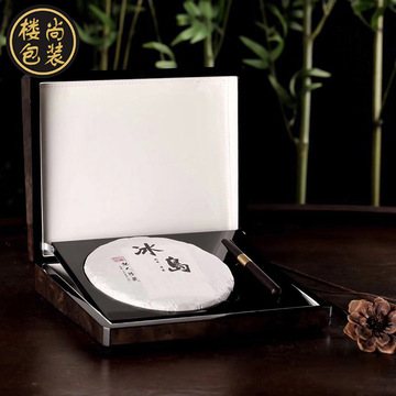 精品茶叶包装盒烤漆茶饼木盒357克装福鼎白茶普洱茶通用高端礼盒