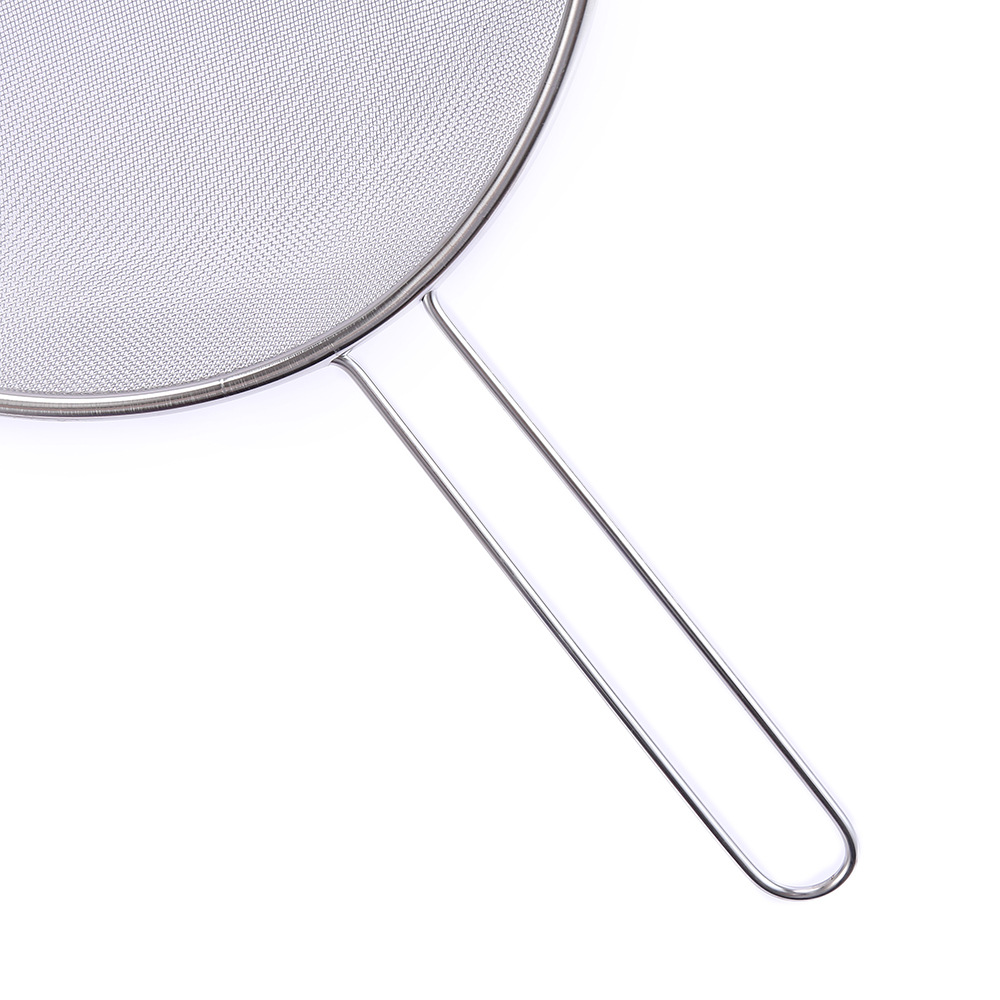 Stainless Steel Binaural Oil Grid Screening Mesh Strainer Long Handle Dreg Screening Filter Tool Fine Mesh Colander Strainer Spot Supply