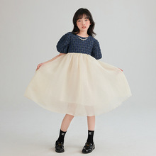 女童连衣裙2023新款韩系童装儿童洋气时髦裙子大童夏季薄款公主裙
