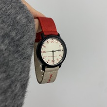 wristbanana学生黑红棕蓝绿色手表简约帆布七喜小子风格少年感
