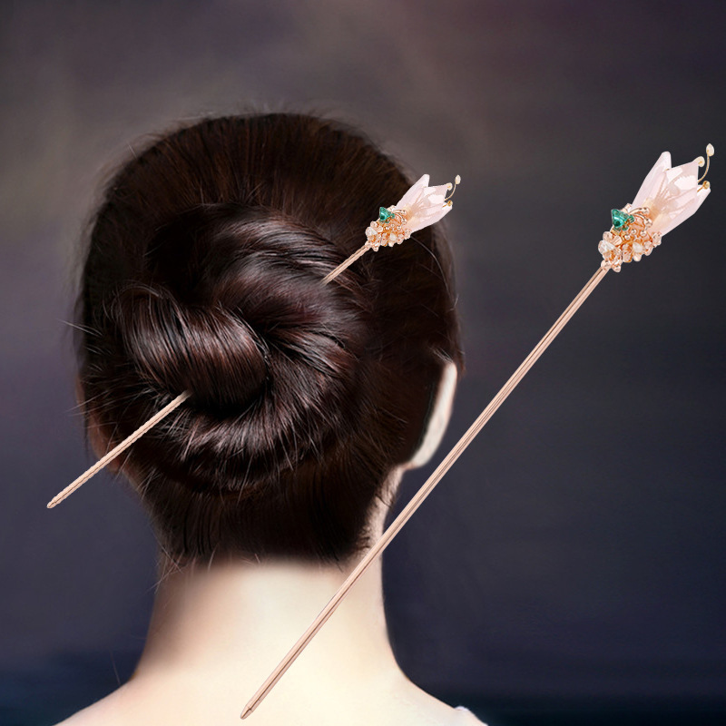 48成交0个黑檀木发簪古风木簪玉簪女盘发汉服头饰品民族风配饰宫廷