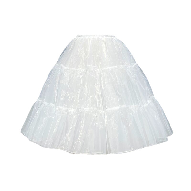 裙撑洛丽塔衬裙四层暴力日常软纱无骨纱撑花田喜事云朵撑跨境电商