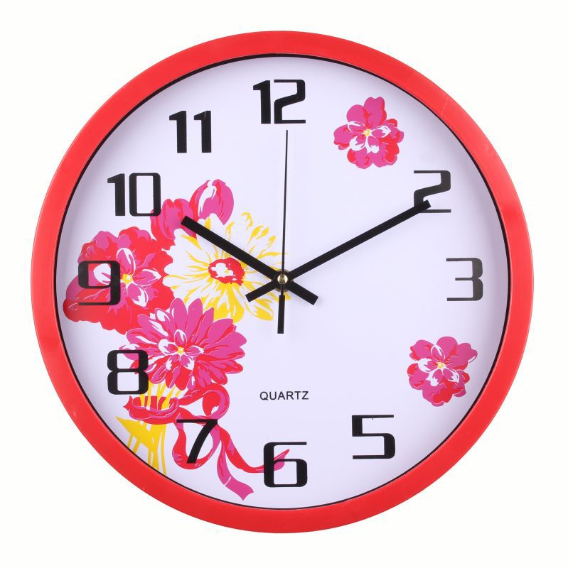 Simple Water Ad Ink Lotus Household Noiseless Hanging Clock Living Room Creative Clock Factory Wholesale Can Pass 65 CPSIA