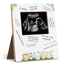 跨境怀孕礼物木质婴儿超声波相框签名留言簿 怀孕里程碑纪念品