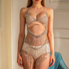 Cross border New products Full bore sexy one-piece garment Body Europe and America stage Evening party bikini Chest Chain body chain Cross border New products Full bore sexy one-piece garment Body Europe and America stage Evening party bikini Chest Chain body chain