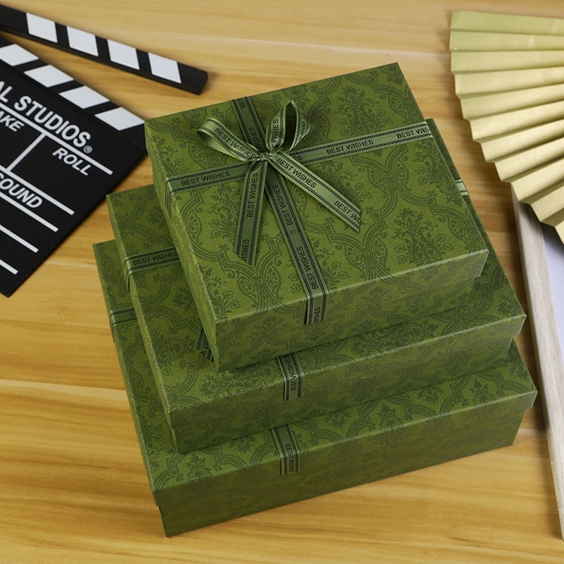 Valentine's Day Tiandigai Gift Box Vintage Green Gift Box Birthday Packaging Box Butterfly Companion Hand Gift Box