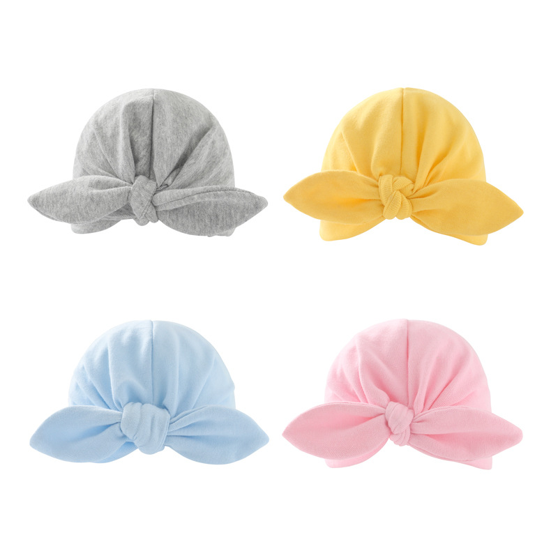 foreign trade europe and america babies‘ indian ear knotted hat newborn fetal cap headscarf cap 821017