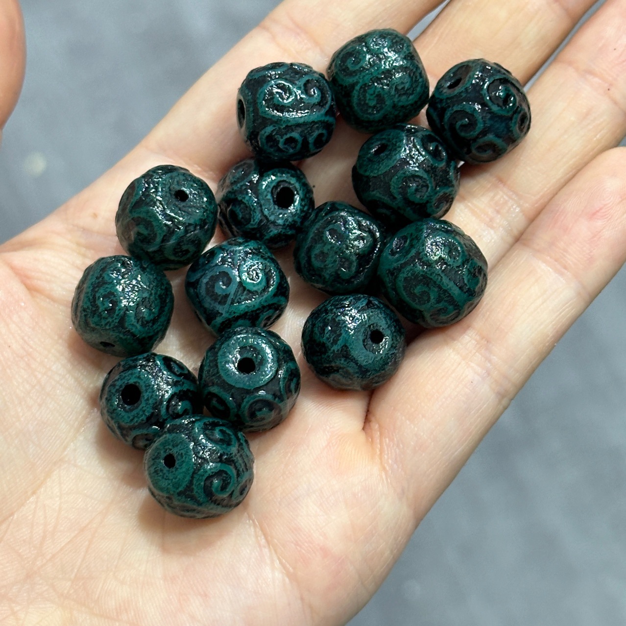 老玛瑙古珠回纹老型珠diy文玩佛珠饰品配饰手机链手链吊坠包挂项