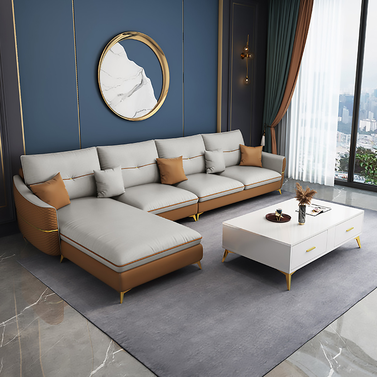 新款简欧布艺沙发