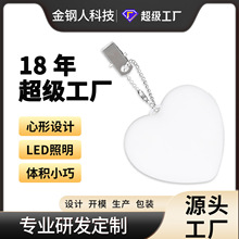 亚马逊跨境新奇LED发光提包灯心形小夜灯触摸感应灯迷你带夹子