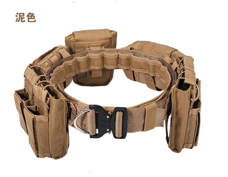雅科达战术腰带户外巡逻多功能五件套尼龙可拆卸调节战术腰带