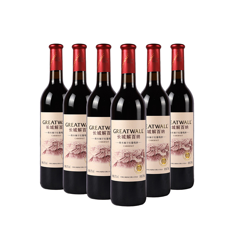 中粮长城解百纳优选级橡木桶 干红葡萄酒750ml*6瓶整箱送礼-阿里巴巴