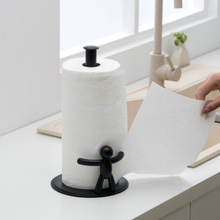 KBQ1厨房纸巾架置物架放纸巾架子免打孔桌面用纸立式收纳卷纸架