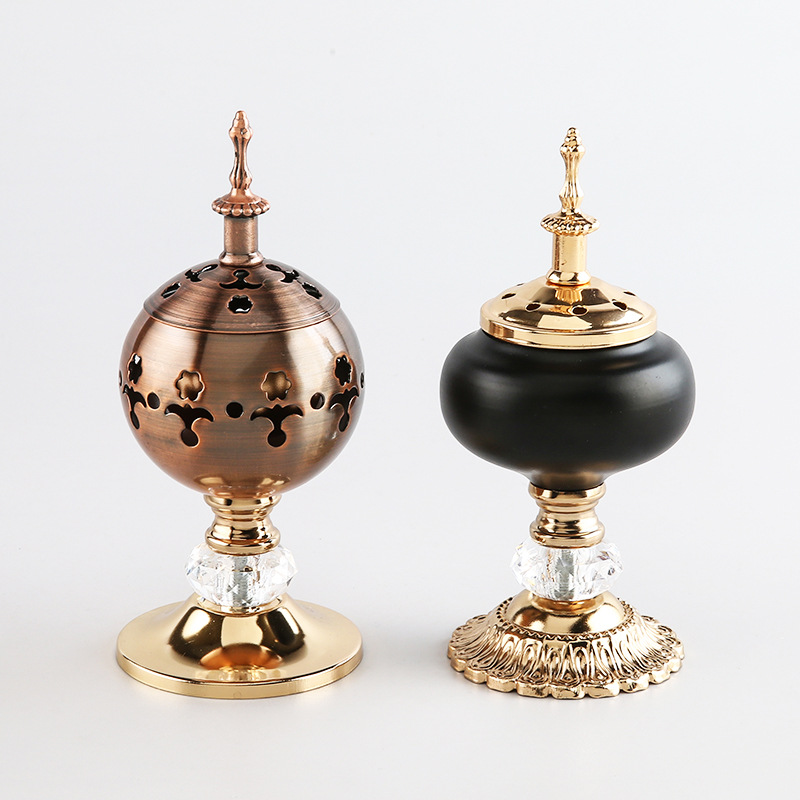 简约欧美跨境电商热销香炉镂空铁艺金属摆件家用香薰炉批发