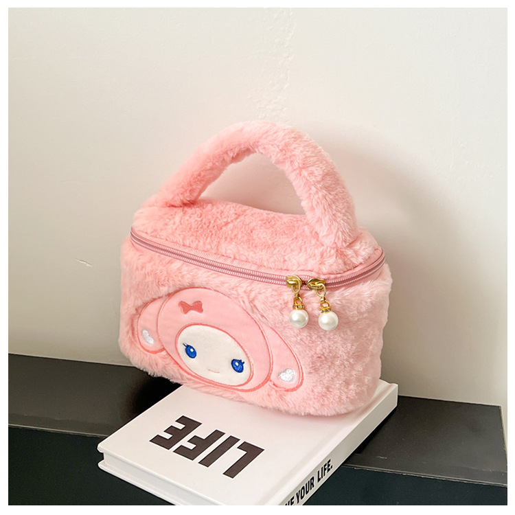 Factory Wholesale Cosmetic Bag Children's Cute Plush Cartoon Portable All-Match Storage Wash Bag One Piece Dropshipping