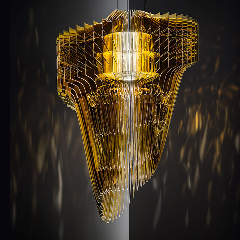 亚克力螺旋北极冰山后现代简约售楼部酒店大厅过道创意个性吊灯