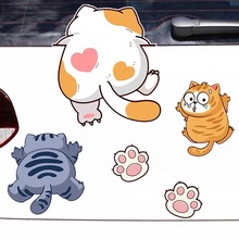 车贴划痕遮挡遮盖创意猫咪个性车身防水防晒电动摩托搞笑汽车贴纸