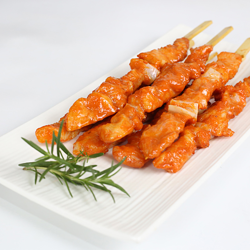 骨肉相连速冻半成品烧烤串食材油炸小吃脆骨鸡肉商用里脊炸串鸡柳