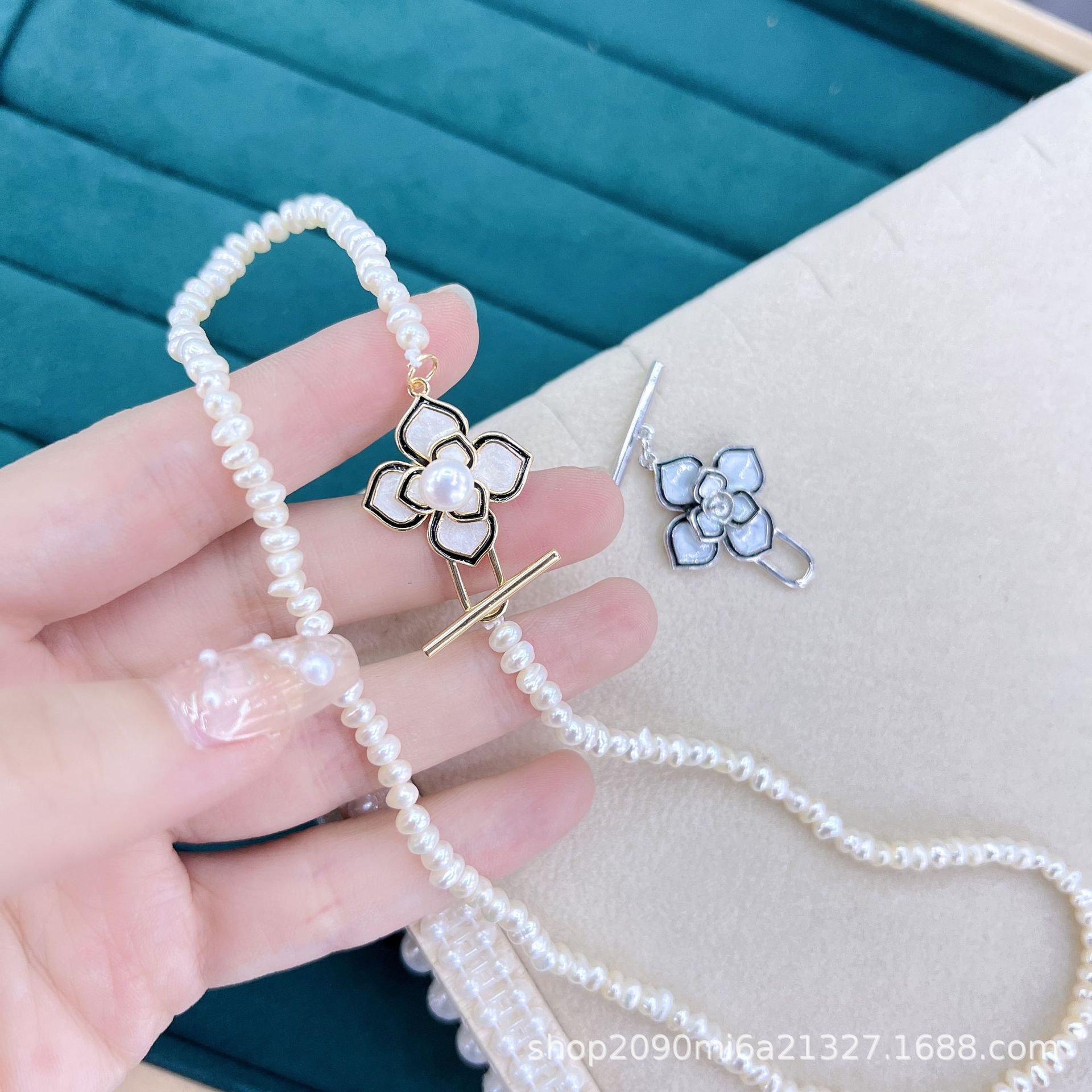 DIY Accessories New Flower OT Buckle Freshwater Pearl Necklace Bracelet Buckle Fashion Special-Interest Buckle Bracelet Clasp