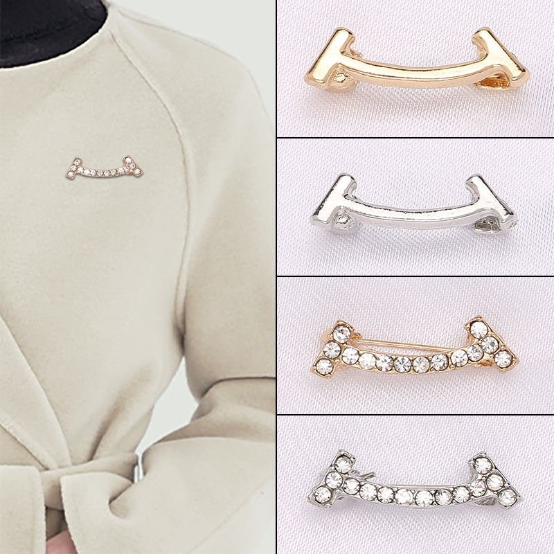 现货镶钻时尚胸针简约防走光插针轻奢气质礼服外套个性配饰别针