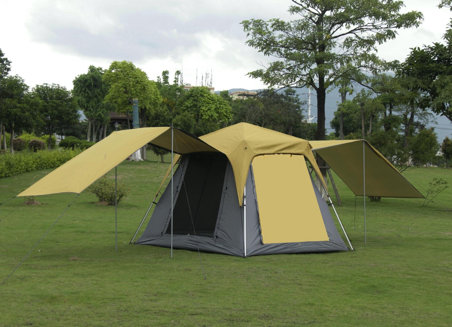 全自动户外登山休闲旅游露营帐篷人人一室铝杆自动帐篷默认项