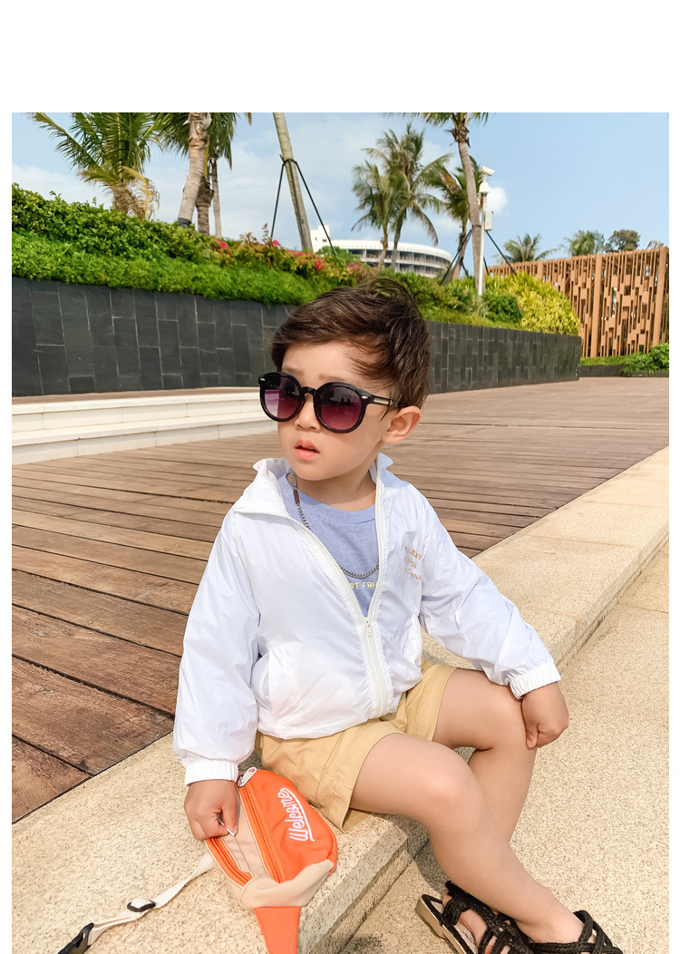儿童防晒衣夏季薄款男宝宝空调服2021新款童装小童夏装男童外套潮