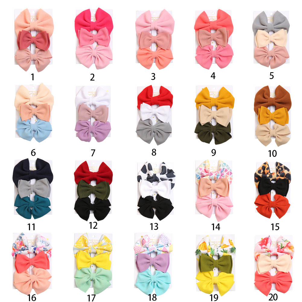 Cross-Border Children's Hair Accessories Polyester Fabric Baby Bow Barrettes Suit Cute Children Accessories Cover Babies' Headwear