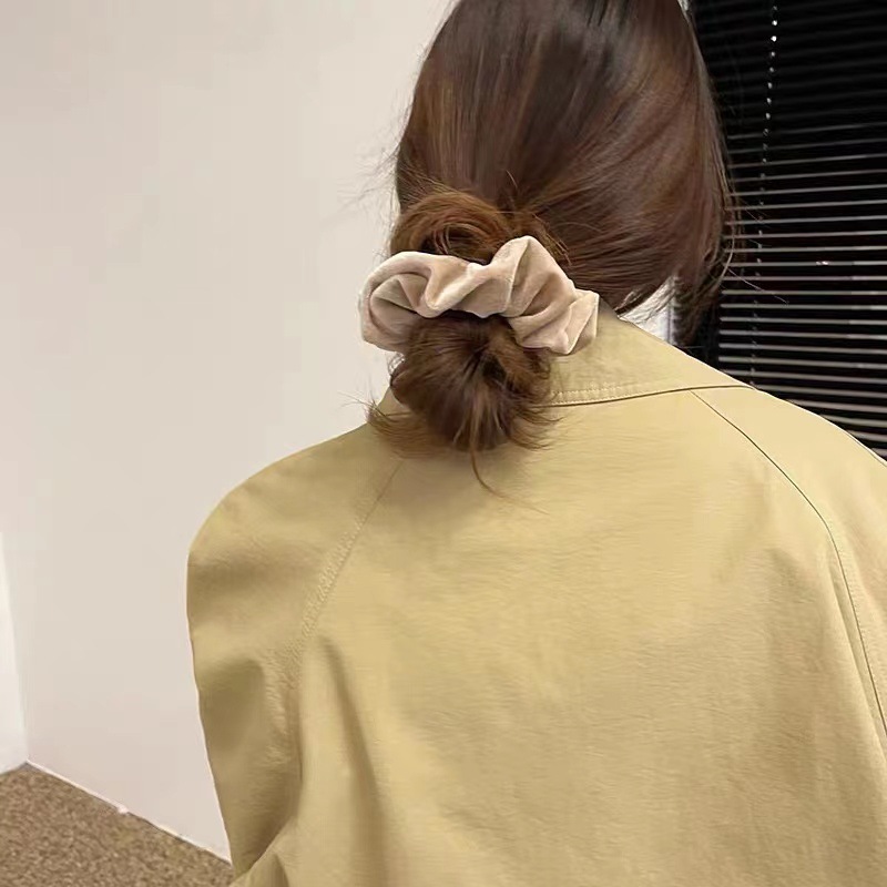 Korean Online Red Blogger Popular Autumn and Winter High-Grade Velvet Large Intestine Hair Band Simple Fashion Hair Ring Headband