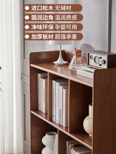 实木家用书柜客厅储物柜一体八格柜落地带门书架格子柜靠墙置物柜