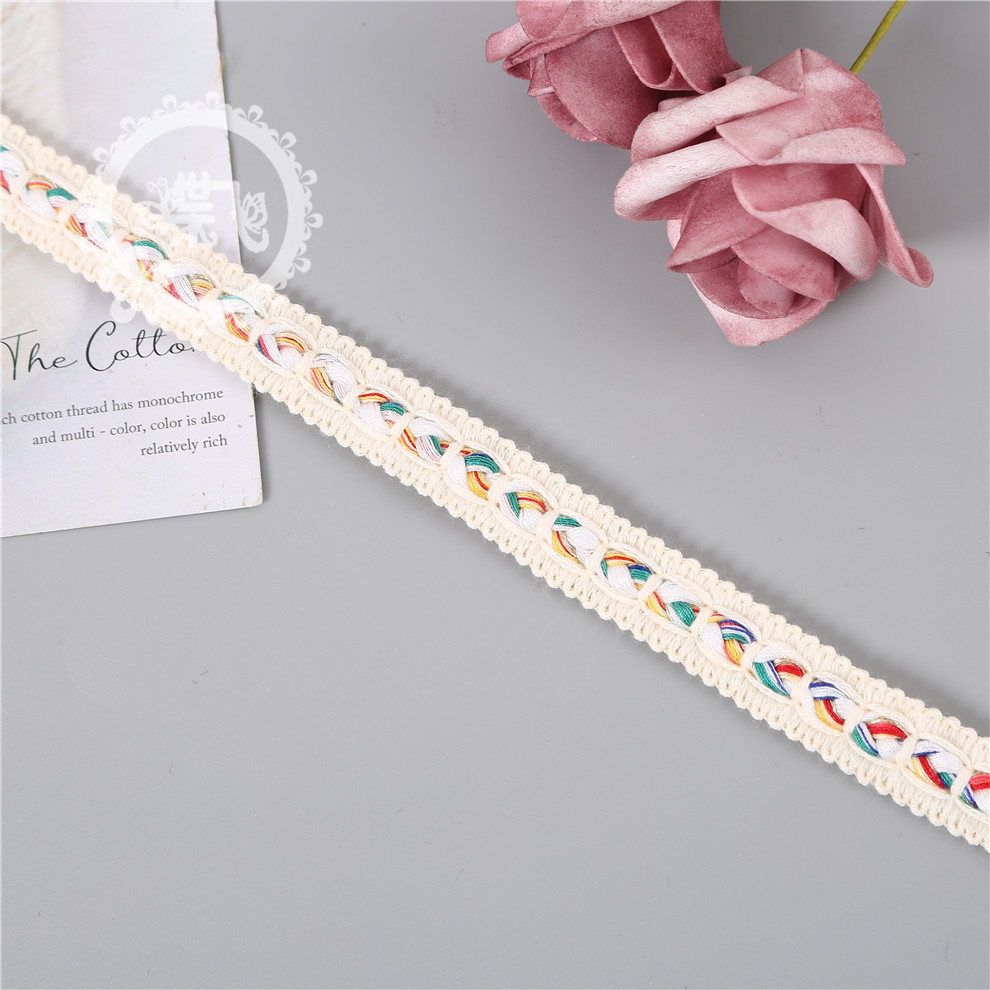 Korean Version of Chanel‘s Style Wave Hook Ribbon Polyester Cotton Lace Accessories Ethnic Clothes Luggage Hair Accessories DIY Accessories