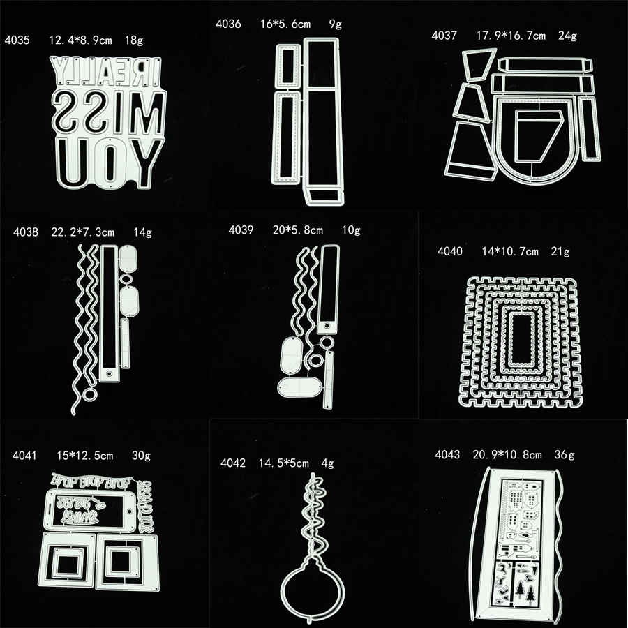 4035英文字母切割刀模cutting dies scrapbooking
