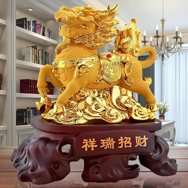 麒麟臂大力巨臂客厅店铺收银台发财猫摆件开业乔迁礼物新中式抽象创意