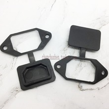 AC品电源插座防水帽防尘盖电动车配件方孔品字三孔插座专用塑胶盖