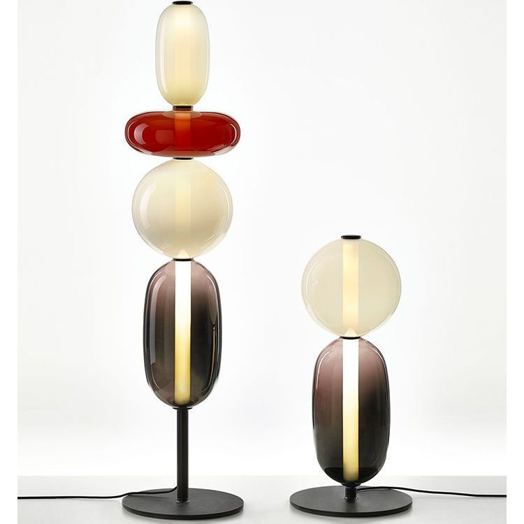 Nordic Light Luxury Glass Bedside Table Lamp Design Sense Artistic Living Room Bedroom Sofa Edge Creative Showroom Floor Lamp
