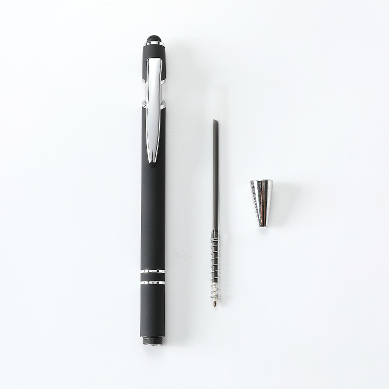 Spot Touch Screen Capacitor Neutral Oil Pen Laser Spray Glue Multi-Color Ballpoint Pen Meiji Pen Press Silver Aluminum Rod