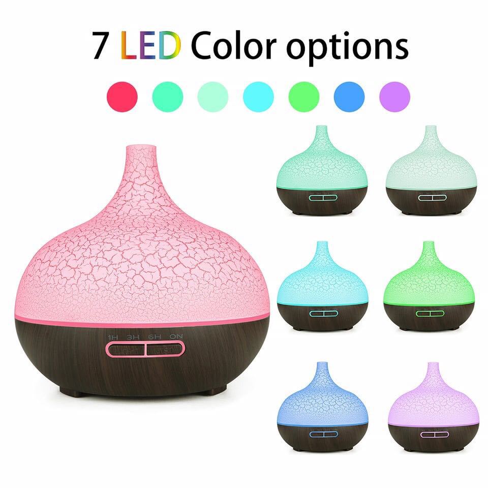 Ultrasonic 550 400 150ml Wood Grain Colorful Humidifier Home Office Bedroom Essential Oil Aroma Diffuser