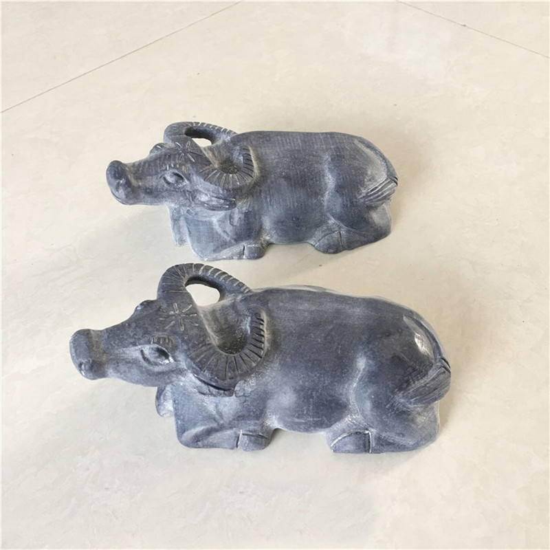 石雕牛青石牛摆件水牛黄牛卧牛天然石材原石雕刻工艺品生肖石头牛
