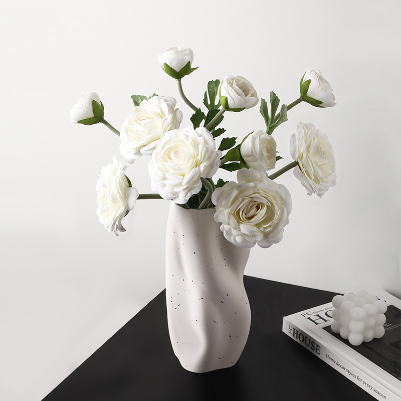 Morandi Twisted Flower Vase High Sense Ins Decorative Creative Home Model Room Decorative Flower Vase Wholesale